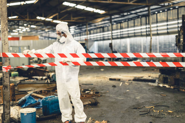 Professional Biohazard Cleanup technician working in Richland, NJ